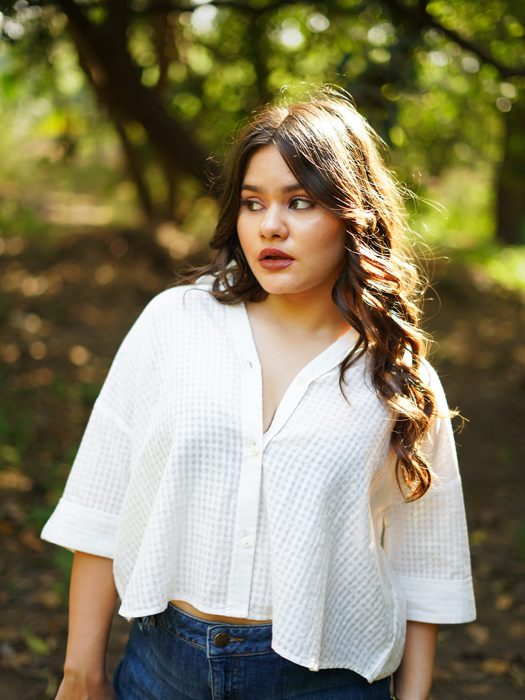 04 khadi oversized cropped shirt white front 3