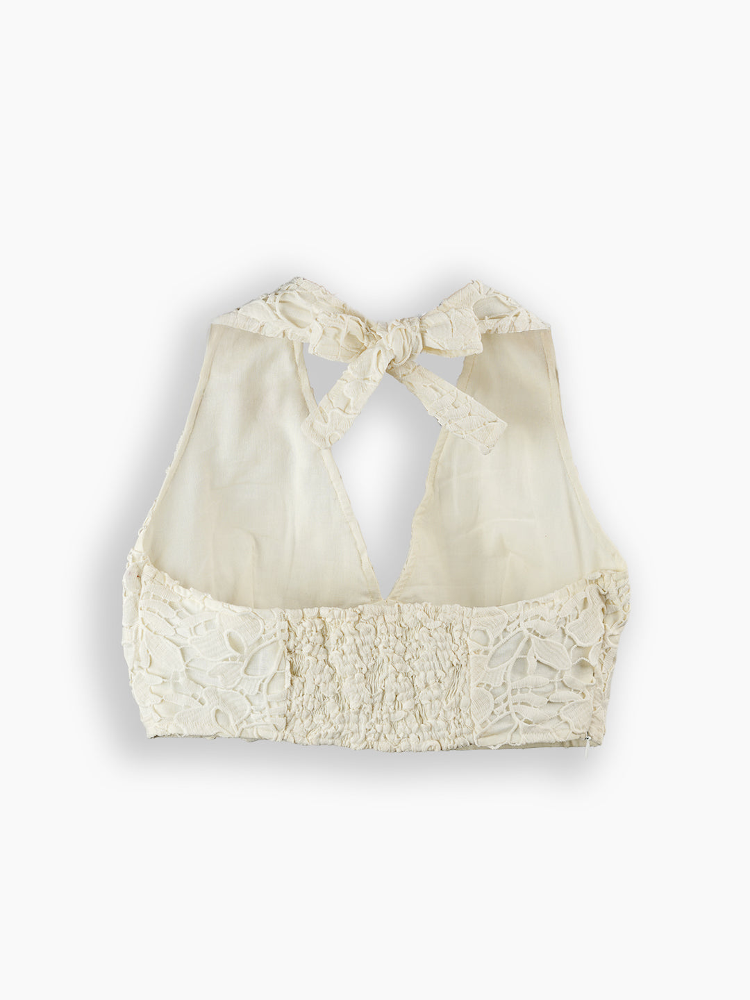 Jasmine Halter Neck Tie-Up Crop Top