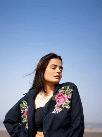 Rose Premium Work-Leisure Khadi Shacket