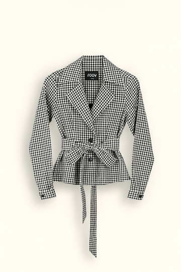 Lotus Cotton Khadi Oversized Tie up Blazer