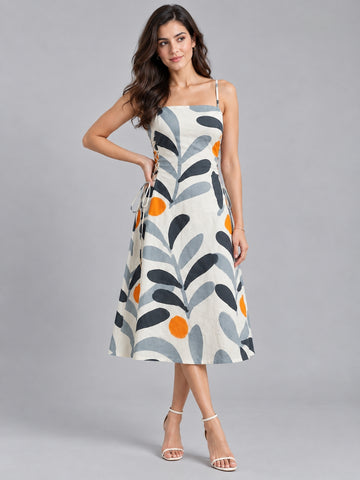 ROOV Handspun Handwoven Khadi Cotton Sustainable Midi Dress