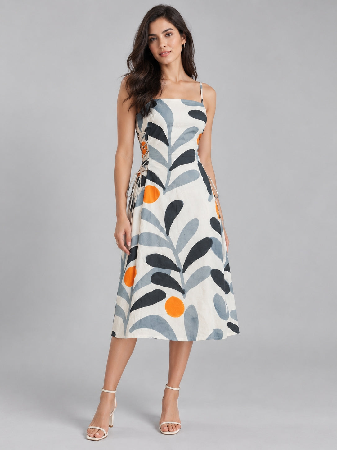 ROOV Handspun Handwoven Khadi Cotton Sustainable Midi Dress