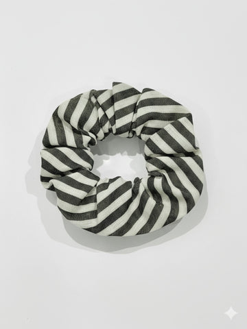 Cotton Striped Scrunchie
