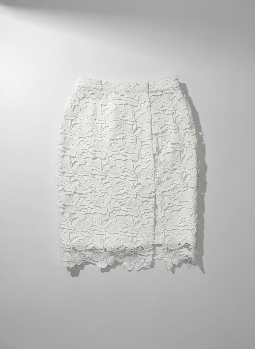 Jasmine Floral Lace Pencil Skirt