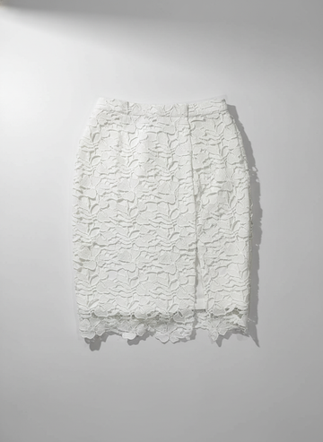 Jasmine Floral Lace Pencil Skirt