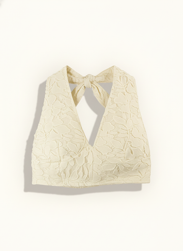 Jasmine Halter Neck Tie-Up Crop Top