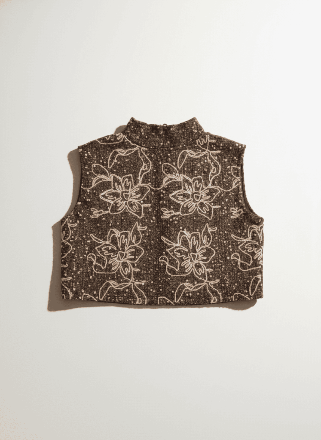 06 jute mesh sheer top brown flatlay