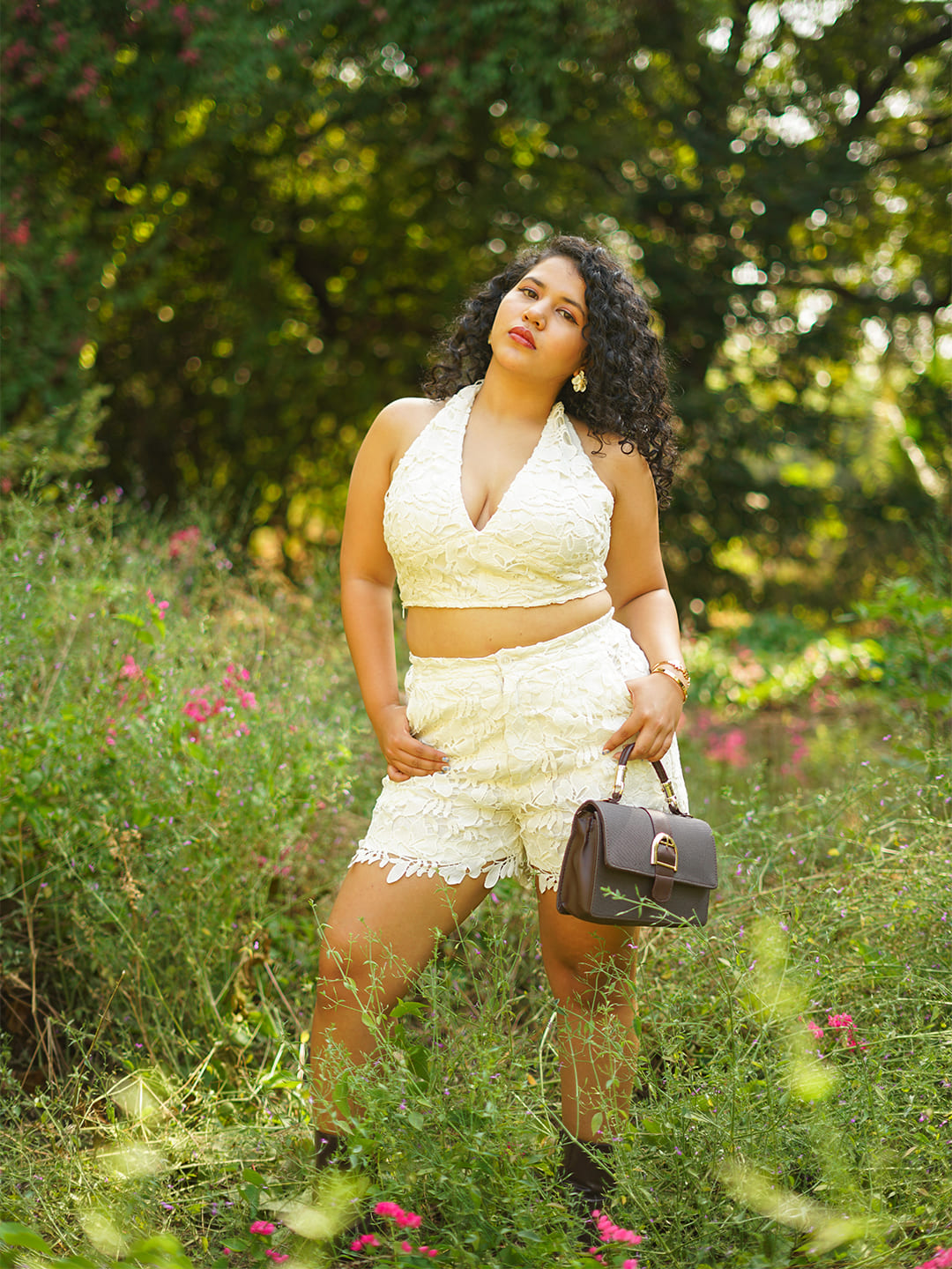 lace shorts with scalloped hem white front3