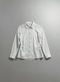 self check textured khadi shirt white flat lay